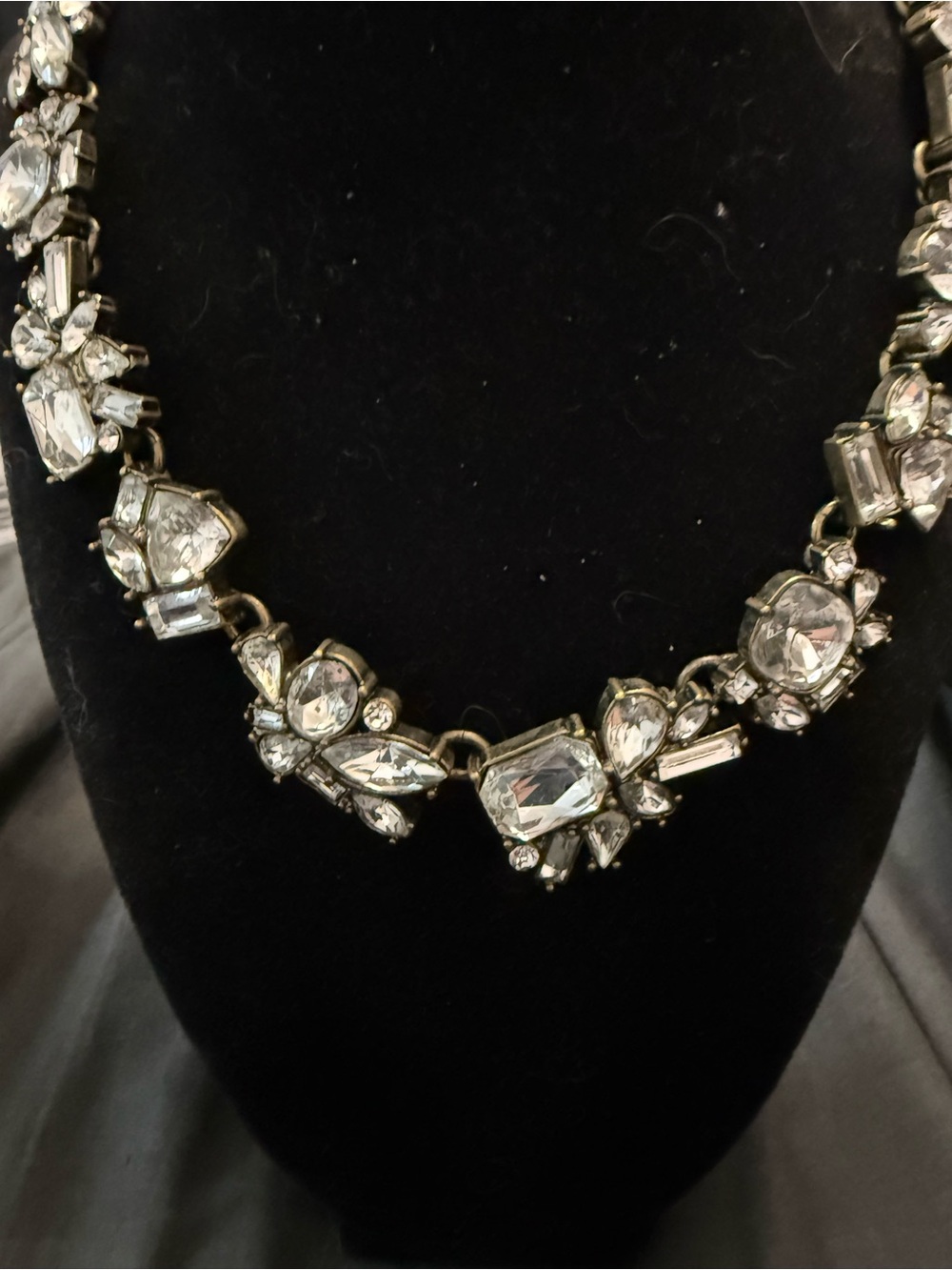 BaubleBar Clear Crystal Cluster Necklace